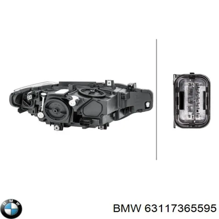 Do koszyka 63117365595 BMW Reflektor lewy