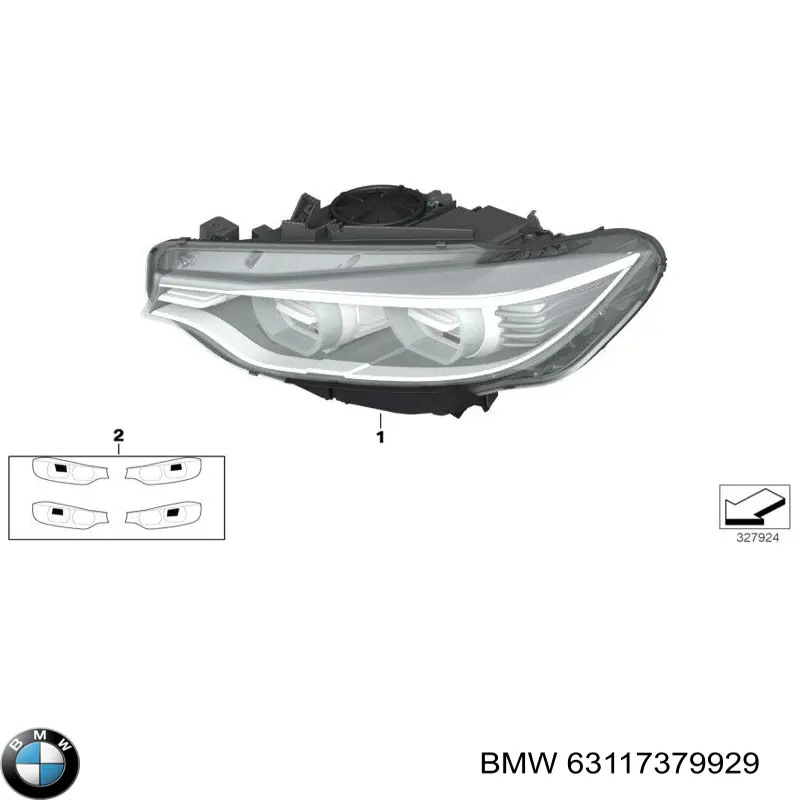 Wspornik (adapter) mocowania reflektora przedniego BMW 63117379929 cena, od 76,41 USD
