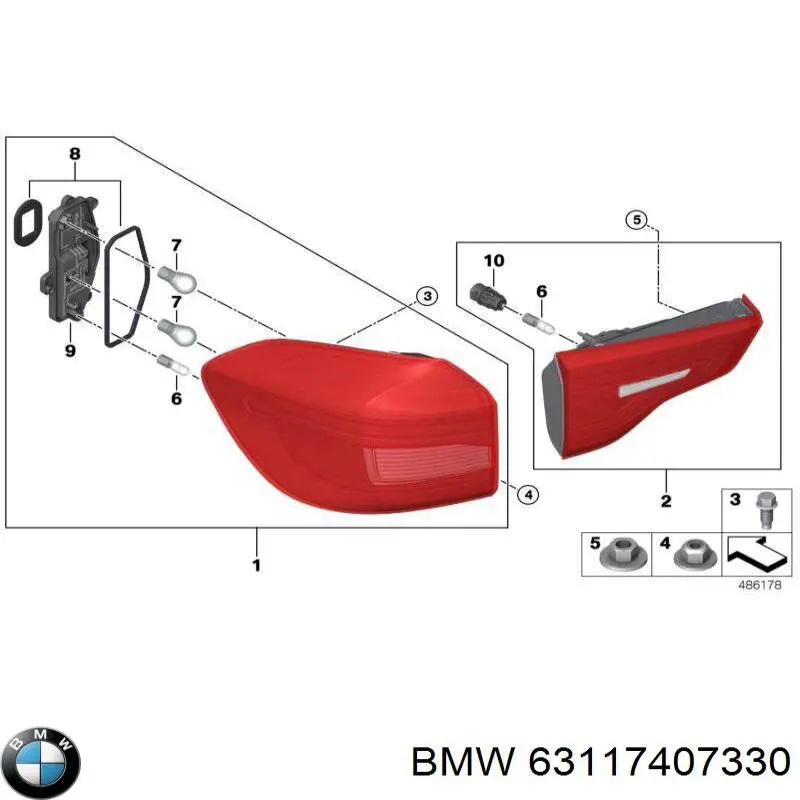 63117407330 BMW Kierunkowskaz prawy