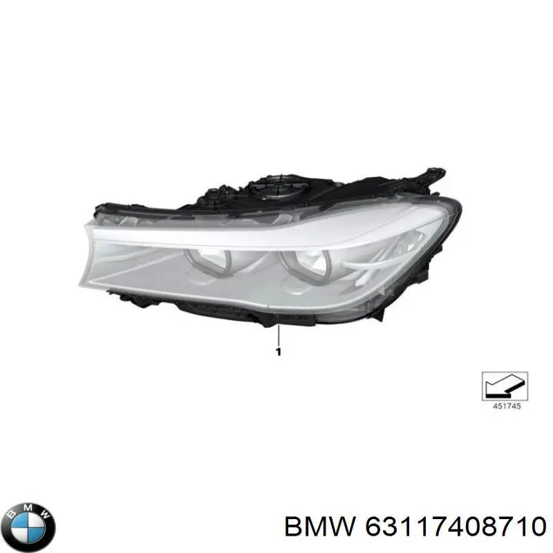 63117408710 BMW Reflektor prawy