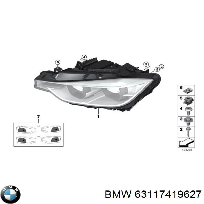 Reflektor lewy BMW 63117419627 cena, od 2023,48 USD