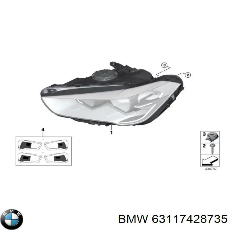 Do koszyka 63117428735 BMW Reflektor lewy