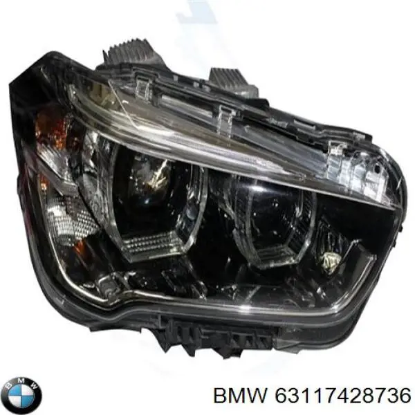63117428736 BMW Reflektor prawy