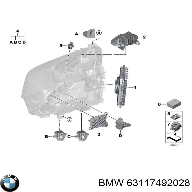 Sterownik świateł reflektorów BMW 63117492028 cena, od 122,50 USD