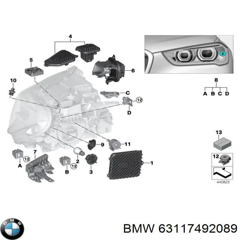 Sterownik świateł reflektorów BMW 63117492089 cena, od 98,46 USD