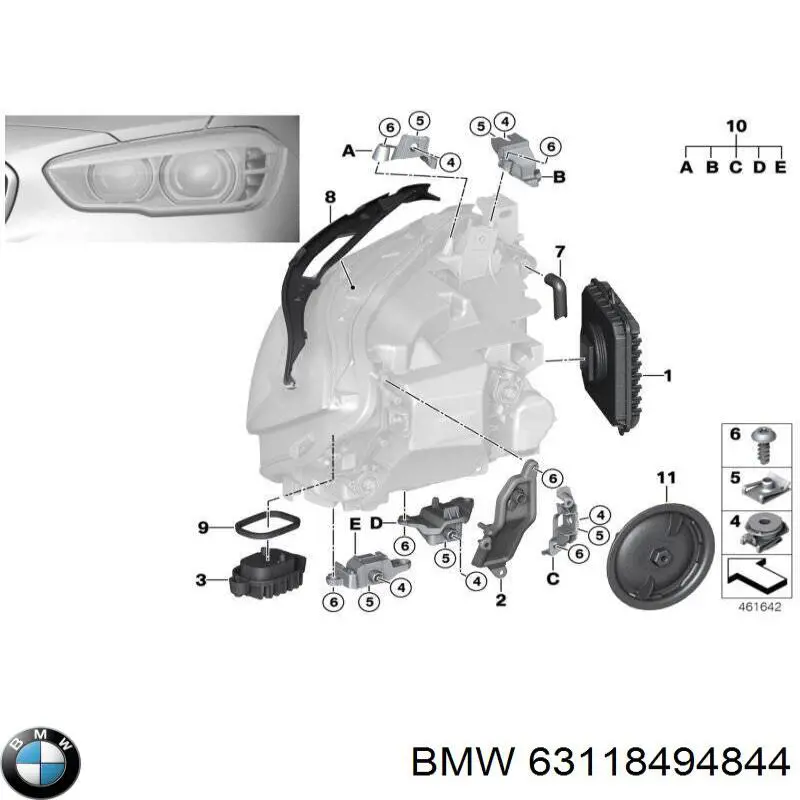 Sterownik świateł reflektorów BMW 63118494844 cena, od 170,88 USD