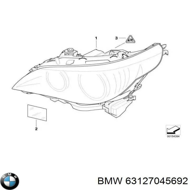 63127045692 BMW reflektor prawy