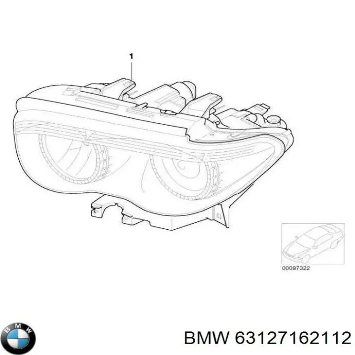 Reflektor prawy BMW 63127162112 cena, od 1258,83 USD