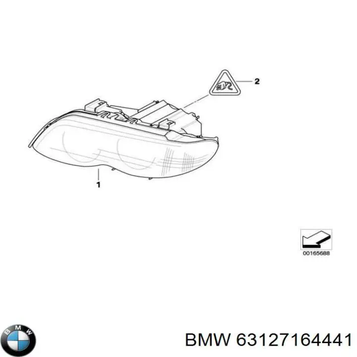 63127164441 BMW reflektor lewy