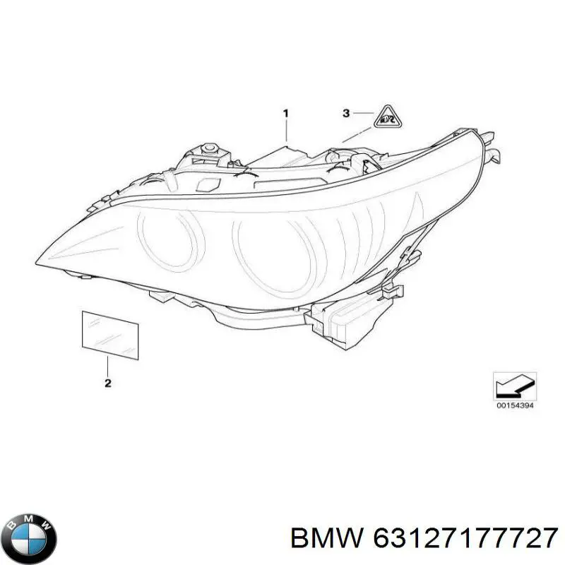 Do koszyka 63127177727 BMW Reflektor lewy