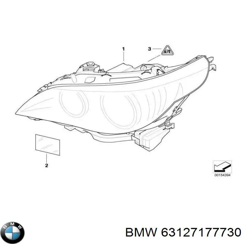 63127177730 BMW Reflektor prawy