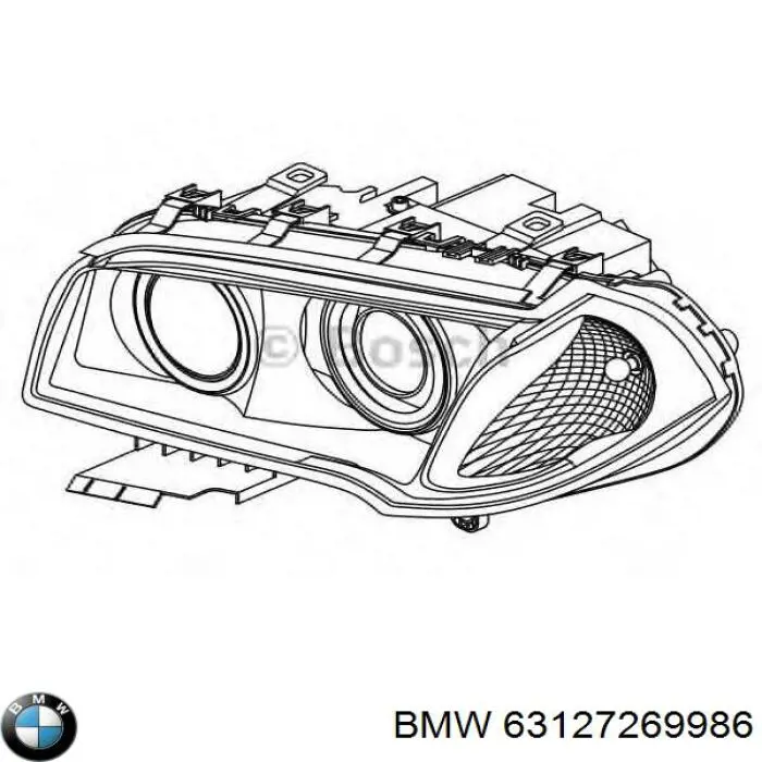 Do koszyka 63127269986 BMW Reflektor prawy