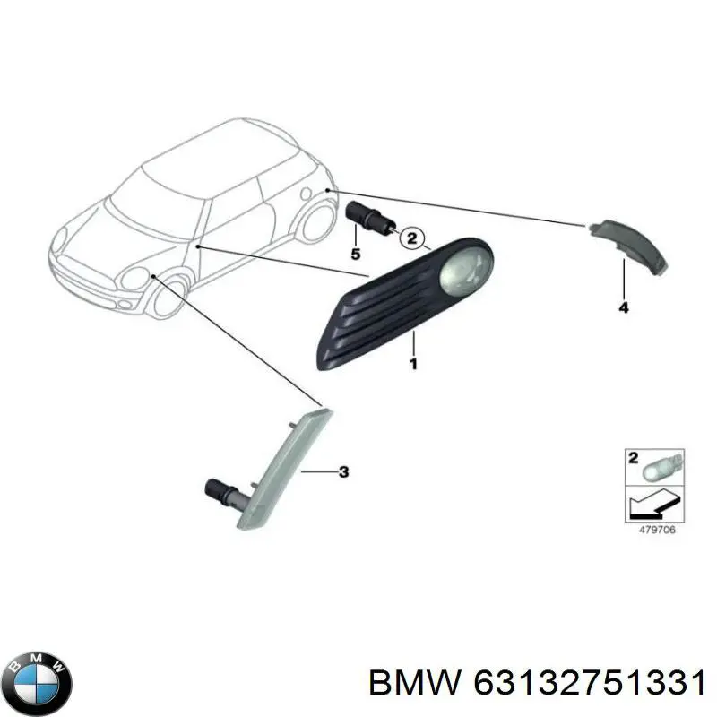 63132751331 BMW Lampa zespolona (kierunkowskaz) lewa