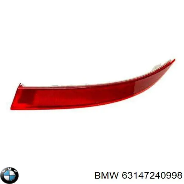 63147240998 BMW Lampa odblaskowa zderzaka tylnego prawa