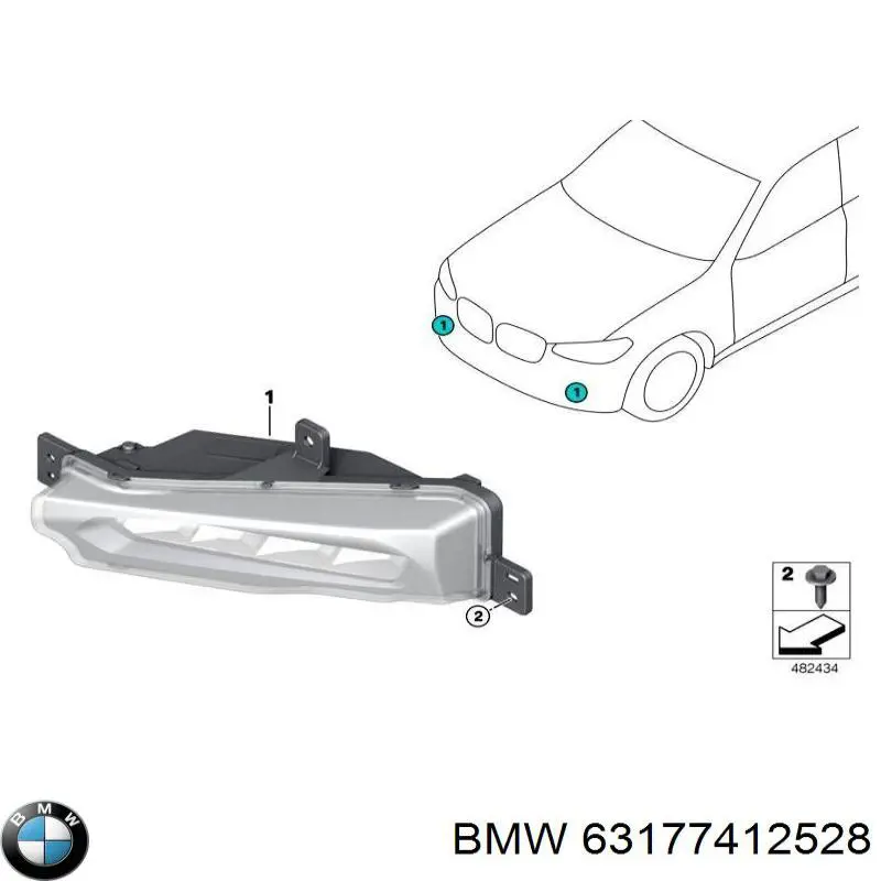 Lampa przeciwmgielna prawa do BMW X4 (G02, F98)