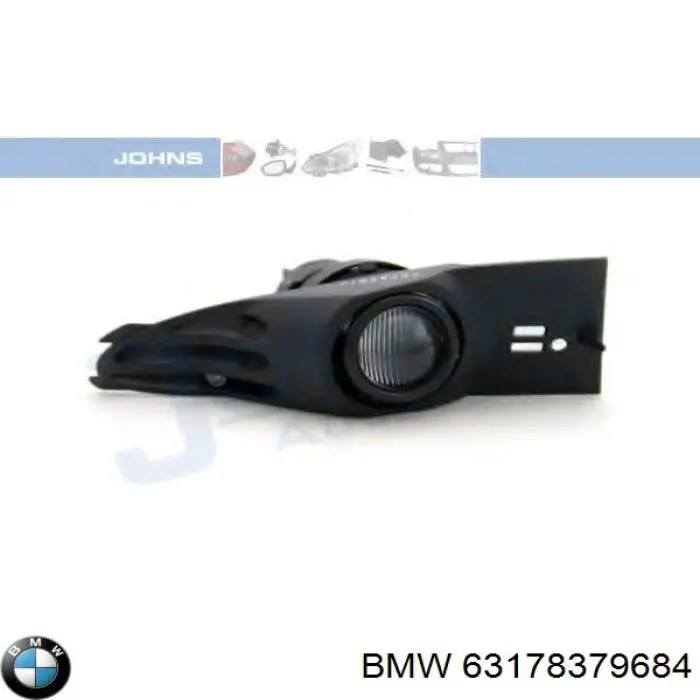 Lampa przeciwmgielna prawa BMW 63178379684 cena, od 80,02 USD