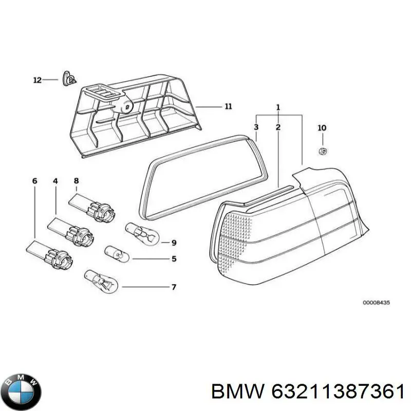 63211387361 BMW Lampa zespolona tylna lewa
