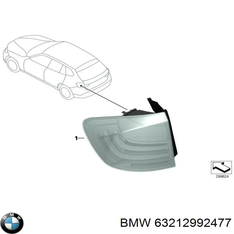 Lampa zespolona tylna lewa zewnętrzna do BMW X1 (E84)