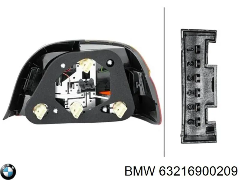 63216900209 BMW Lampa zespolona tylna lewa