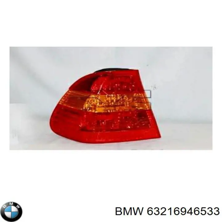 Lampa zespolona tylna lewa zewnętrzna BMW 63216946533 cena, od 56,18 USD