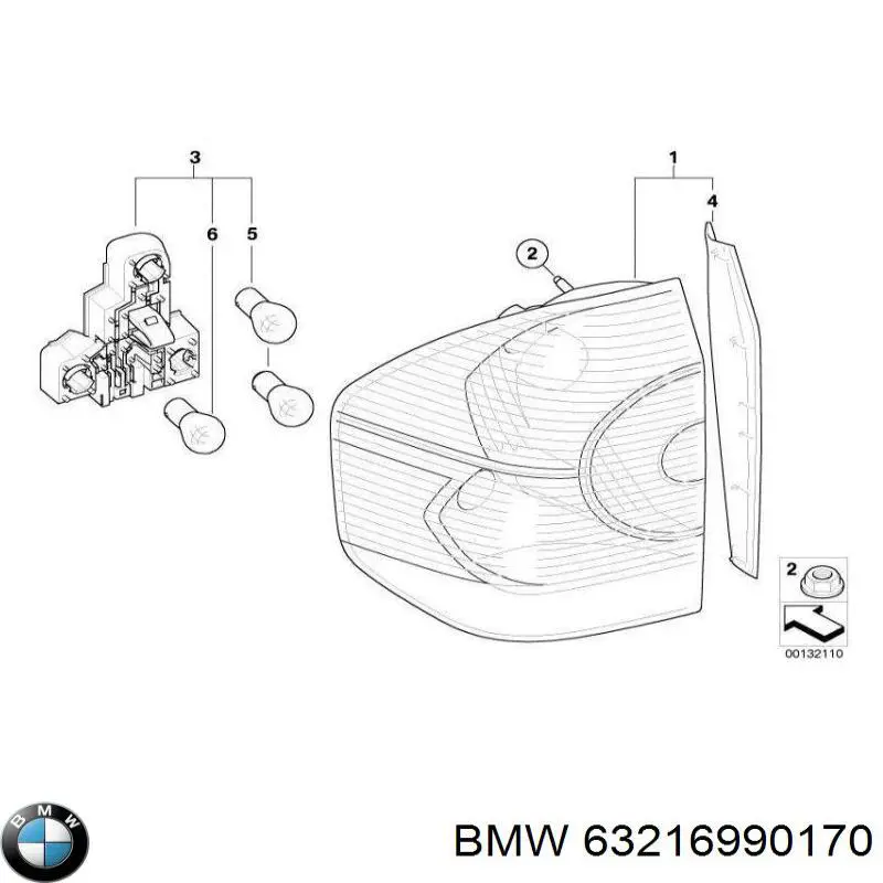 Lampa zespolona tylna prawa zewnętrzna do BMW X3 (E83)