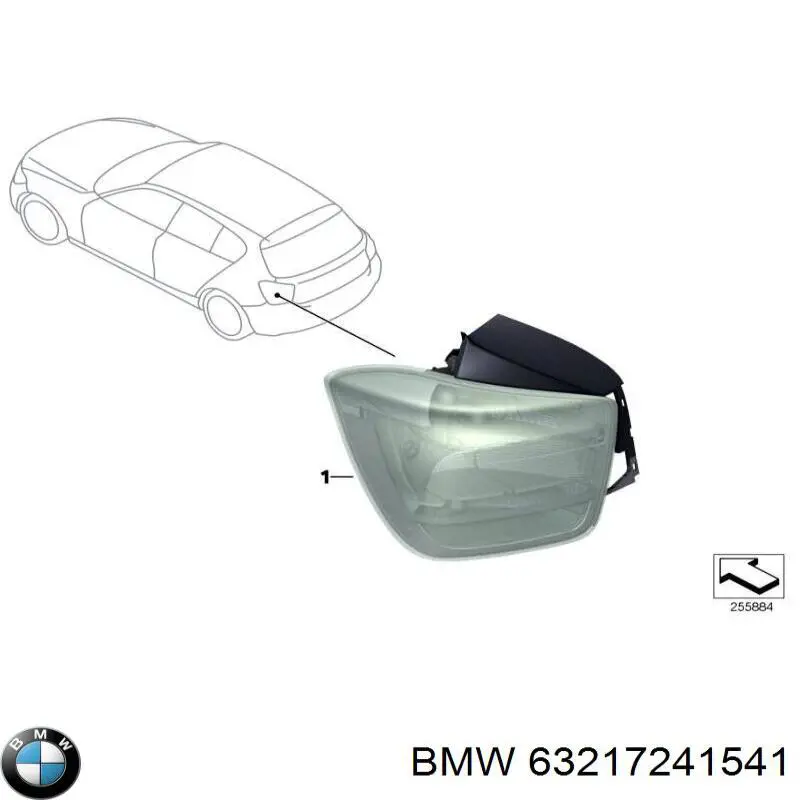 63217241541 BMW Lampa zespolona tylna lewa