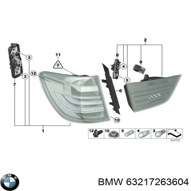 Nakładka lampy zespolonej tylnej do BMW X3 (F25)