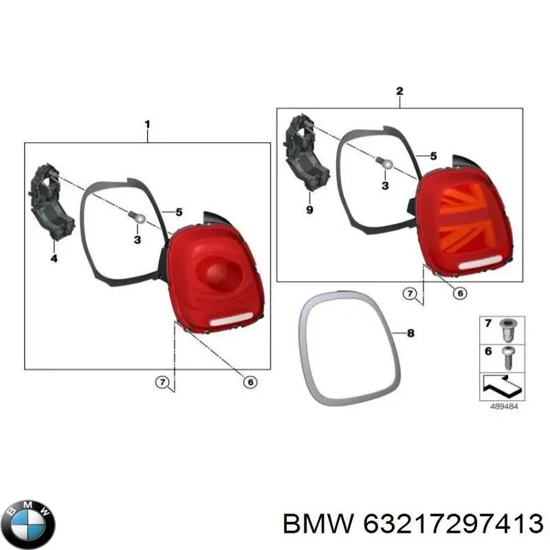 63217297413 BMW Lampa zespolona tylna lewa