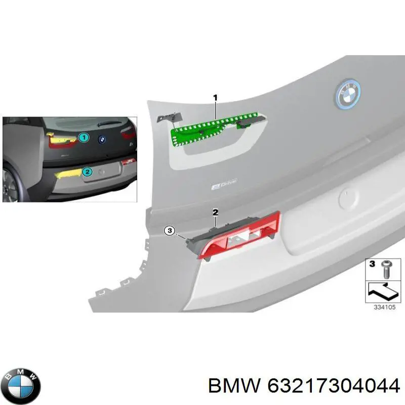 63217304044 BMW Lampa zespolona tylna prawa