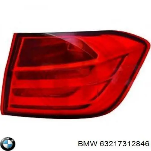Lampa zespolona tylna prawa zewnętrzna BMW 63217312846 cena, od 162,56 USD