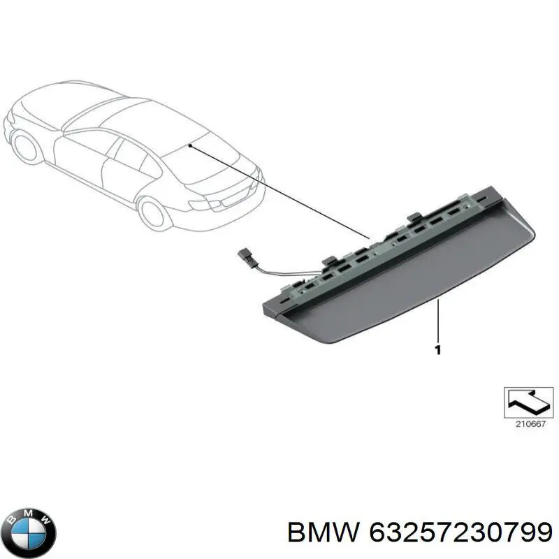 Lampa stop tylna dodatkowa do BMW 5 (F10)