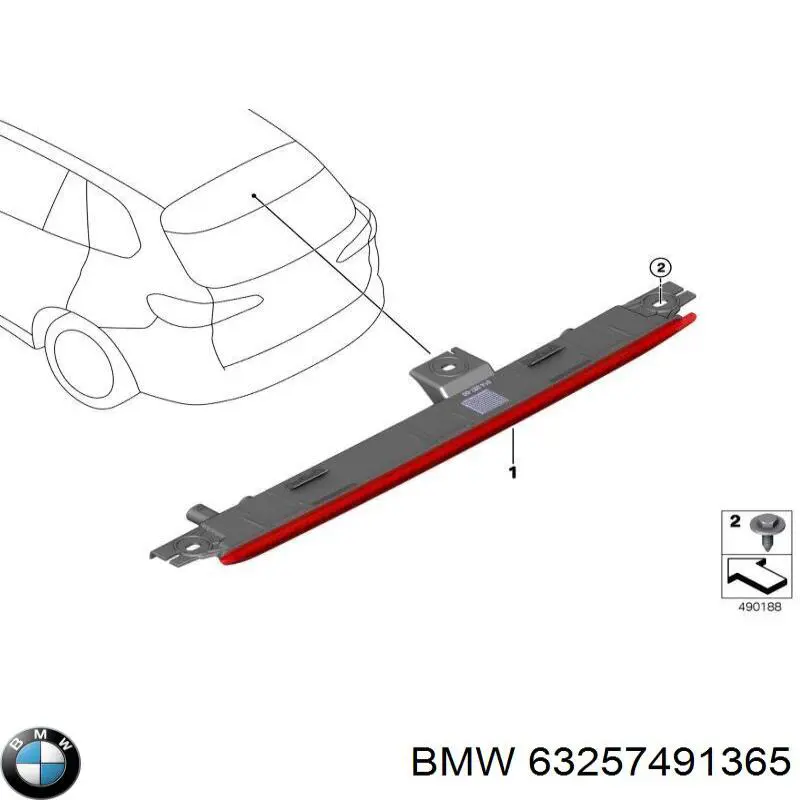 Lampa stop tylna dodatkowa do BMW X5  G05, F95