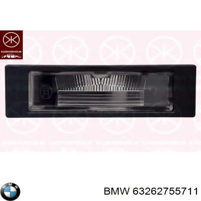 63262755711 BMW Lampa oświetlenia tylnej tablicy rejestracyjnej