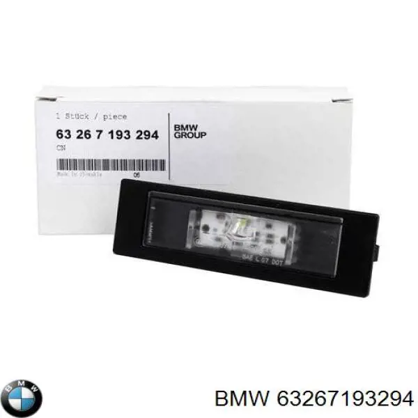 63267193294 BMW Lampa oświetlenia tylnej tablicy rejestracyjnej