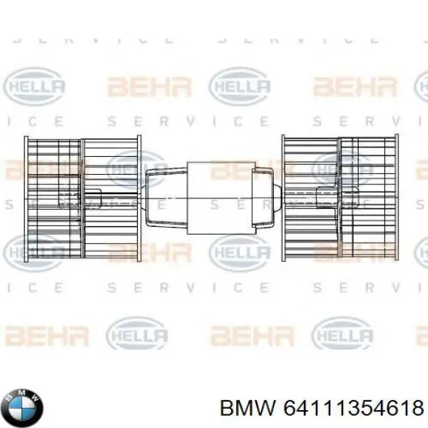 Silniczek wentylatora nagrzewnicy (ogrzewacza wnętrza) BMW 64111354618 cena, od 158,32 USD