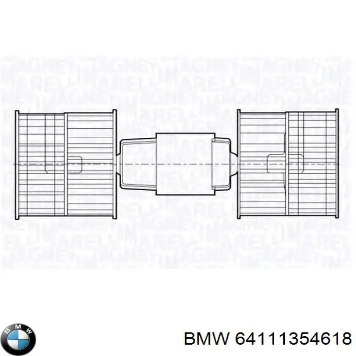 Do koszyka 64111354618 BMW Silniczek wentylatora nagrzewnicy (ogrzewacza wnętrza)