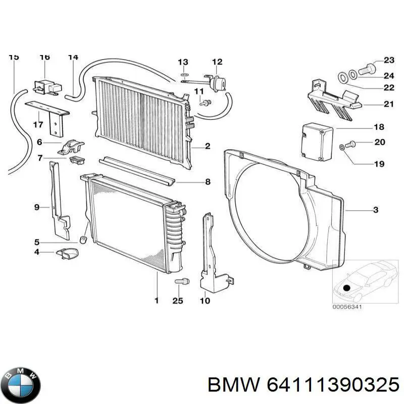 Do koszyka 64111390325 BMW Czujnik zanieczyszczenia powietrza
