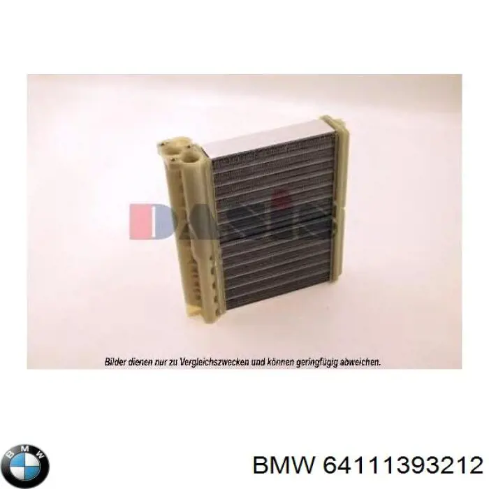 Do koszyka 64111393212 BMW Chłodnica nagrzewnicy (ogrzewacza)
