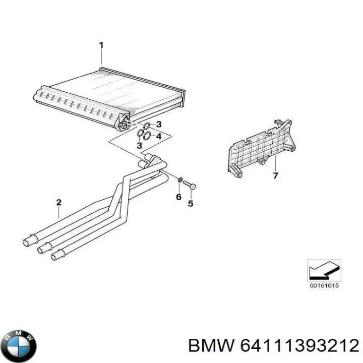 Chłodnica nagrzewnicy (ogrzewacza) BMW 64111393212 cena, od 48,76 USD
