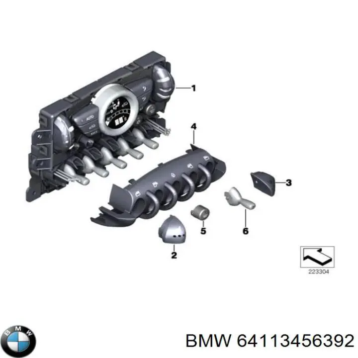 64113456392 BMW Sterownik trybów ogrzewania/klimatyzacji