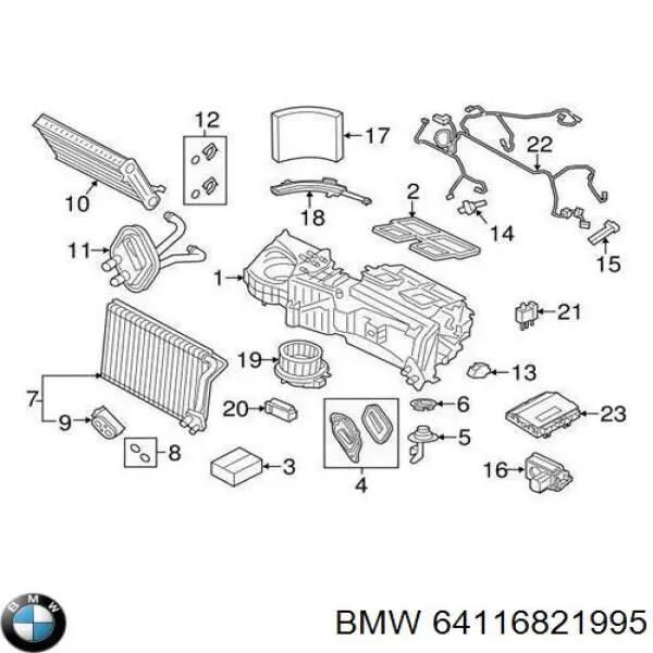 Filtr kabiny BMW 64116821995 cena, od 14,08 USD