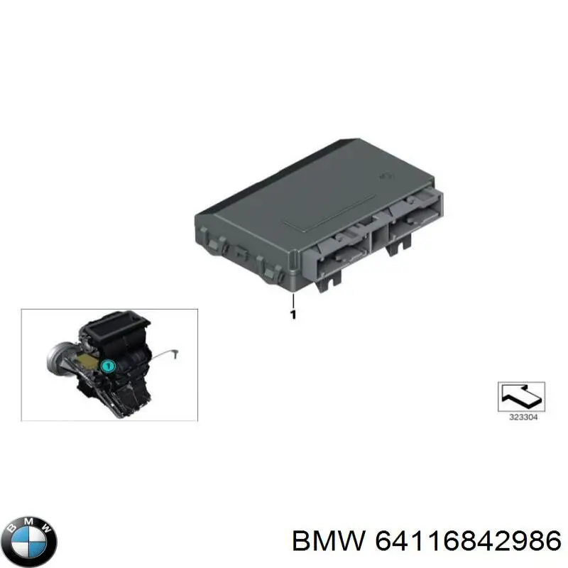 Sterownik klimatyzacji BMW 64116842986 cena, od 80,02 USD