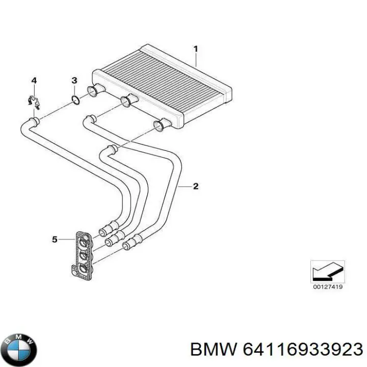 Uszczelka adaptera filtra oleju BMW 64116933923 cena, od 4,91 USD