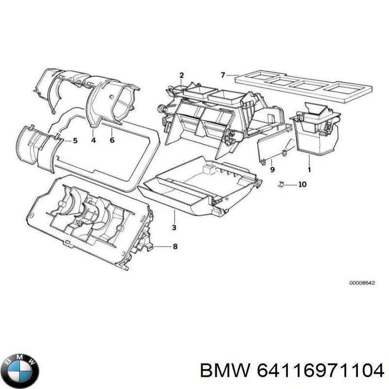 Do koszyka 64116971104 BMW Chłodnica nagrzewnicy (ogrzewacza)