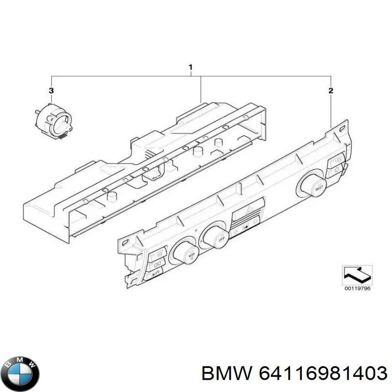 Do koszyka Sterownik trybów ogrzewania/klimatyzacji BMW 7  E65, E66, E67