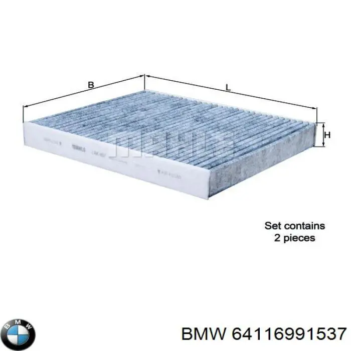 Do koszyka 64116991537 BMW Filtr kabiny