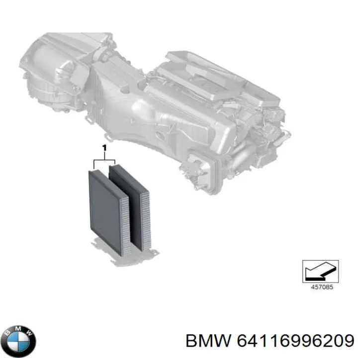 Filtr kabiny BMW 64116996209 cena, od 21,29 USD