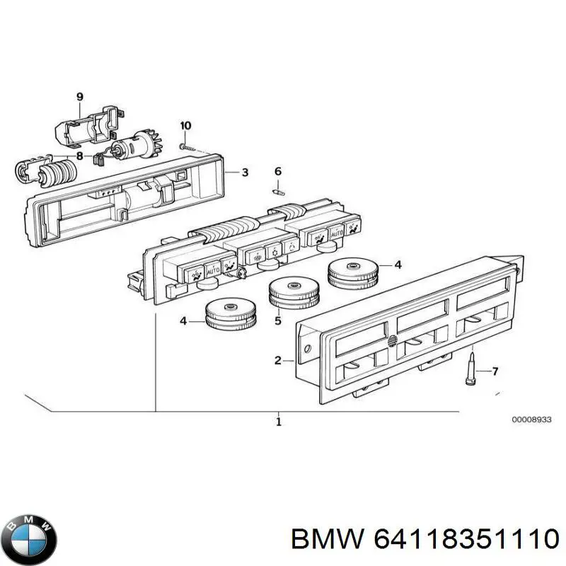 Sterownik trybów ogrzewania/klimatyzacji BMW 5 kombi (E34) (1991 - 1997) cena, od 161,10 USD