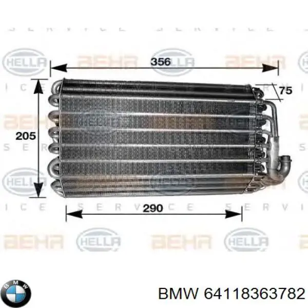 Parownik klimatyzacji BMW 64118363782 cena, od 22,19 USD