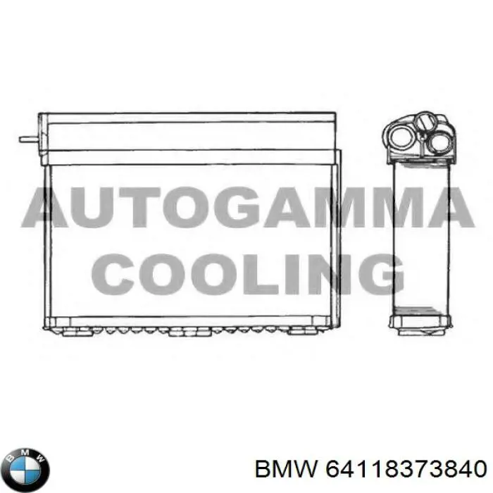 Chłodnica nagrzewnicy (ogrzewacza) BMW 64118373840 cena, od 65,69 USD